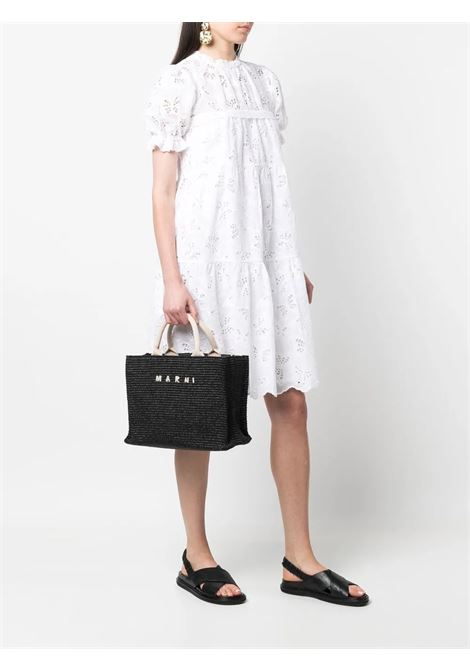 small rafia tote bag woman black MARNI | SHMP0077U0 P3860Z1Q44